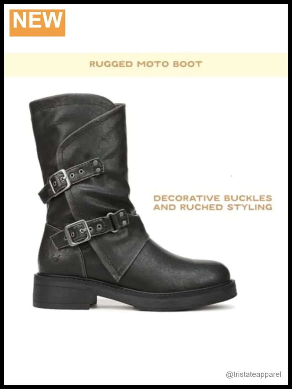 Women's Faux Leather Moto Bootie Ankle Boots Side Zip Block Heel